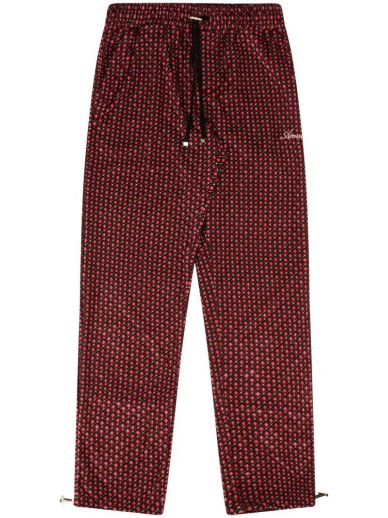 AMIRI geometric-print straight-leg track pants - Red von AMIRI