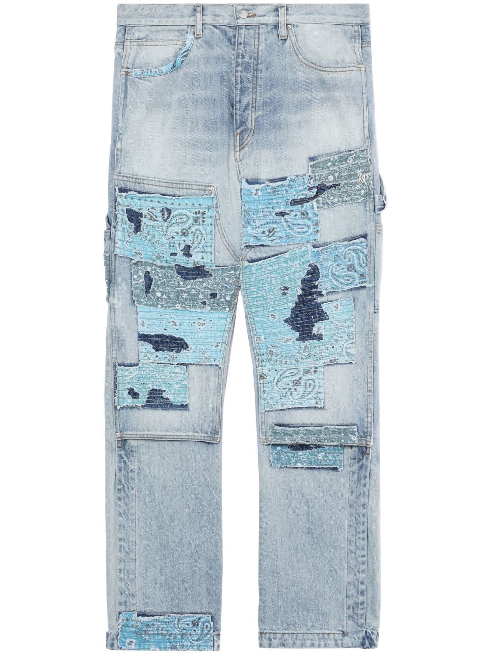 AMIRI high-rise patchwork-detail jeans - Blue von AMIRI