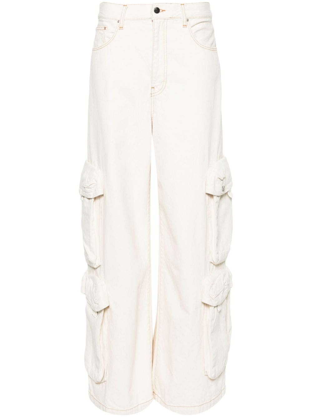 AMIRI high-waisted straight-leg jeans - Neutrals von AMIRI