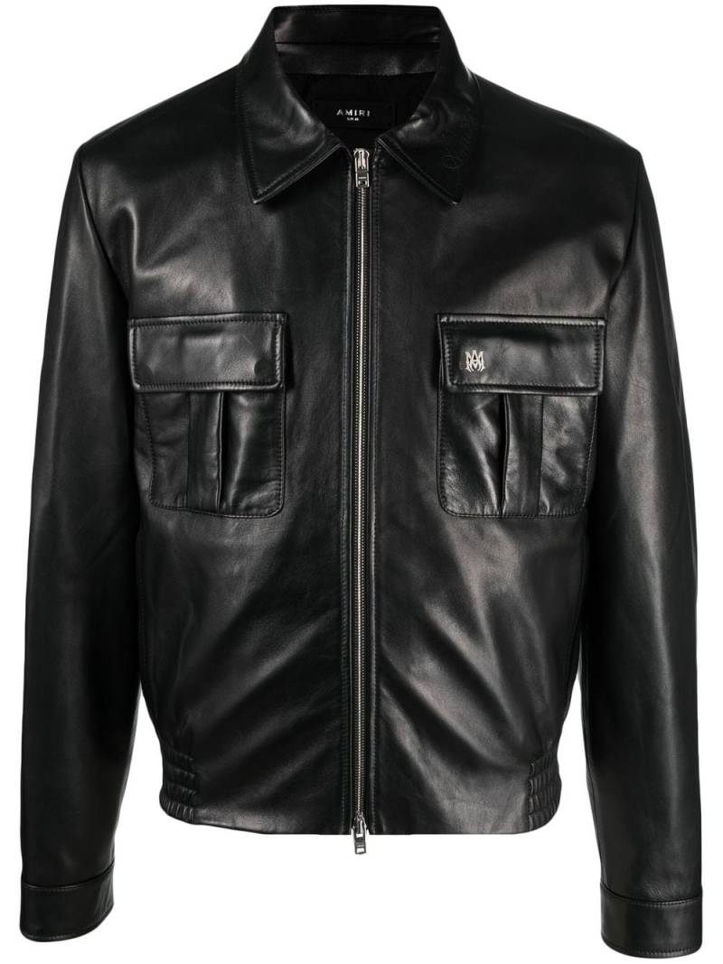 AMIRI leather blouson jacket - Black von AMIRI