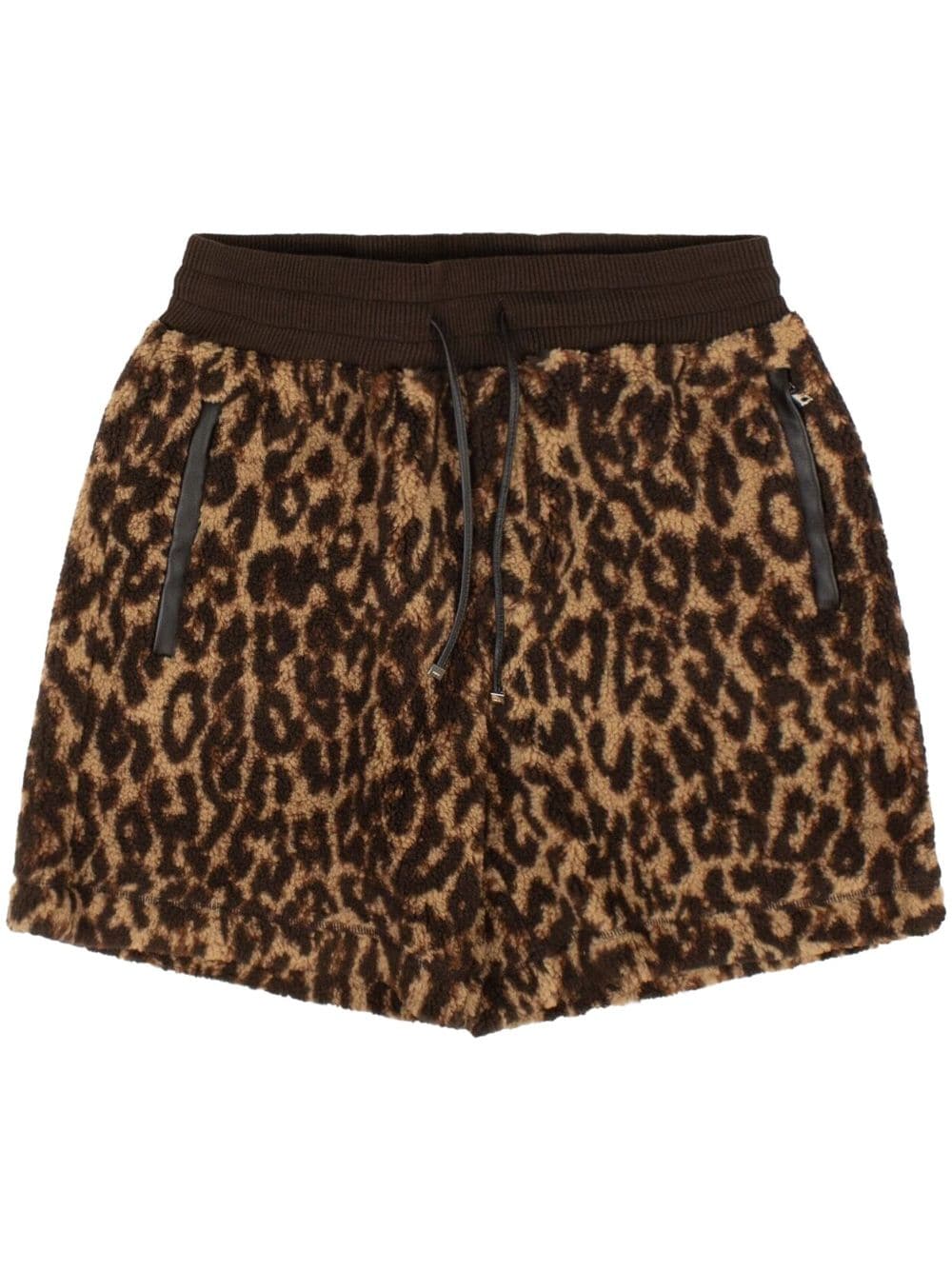 AMIRI leopard-print fleece shorts - Brown von AMIRI