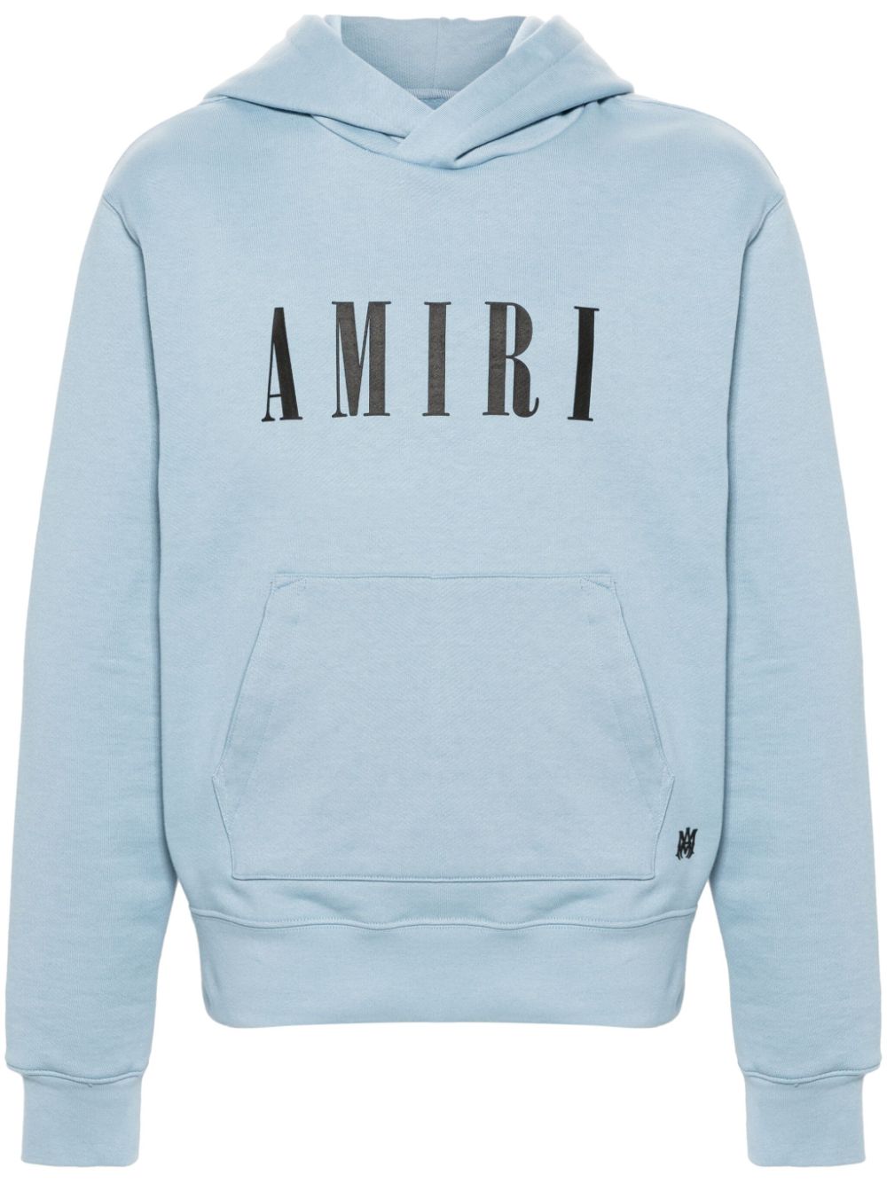 AMIRI logo-appliqué cotton hoodie - Blue von AMIRI