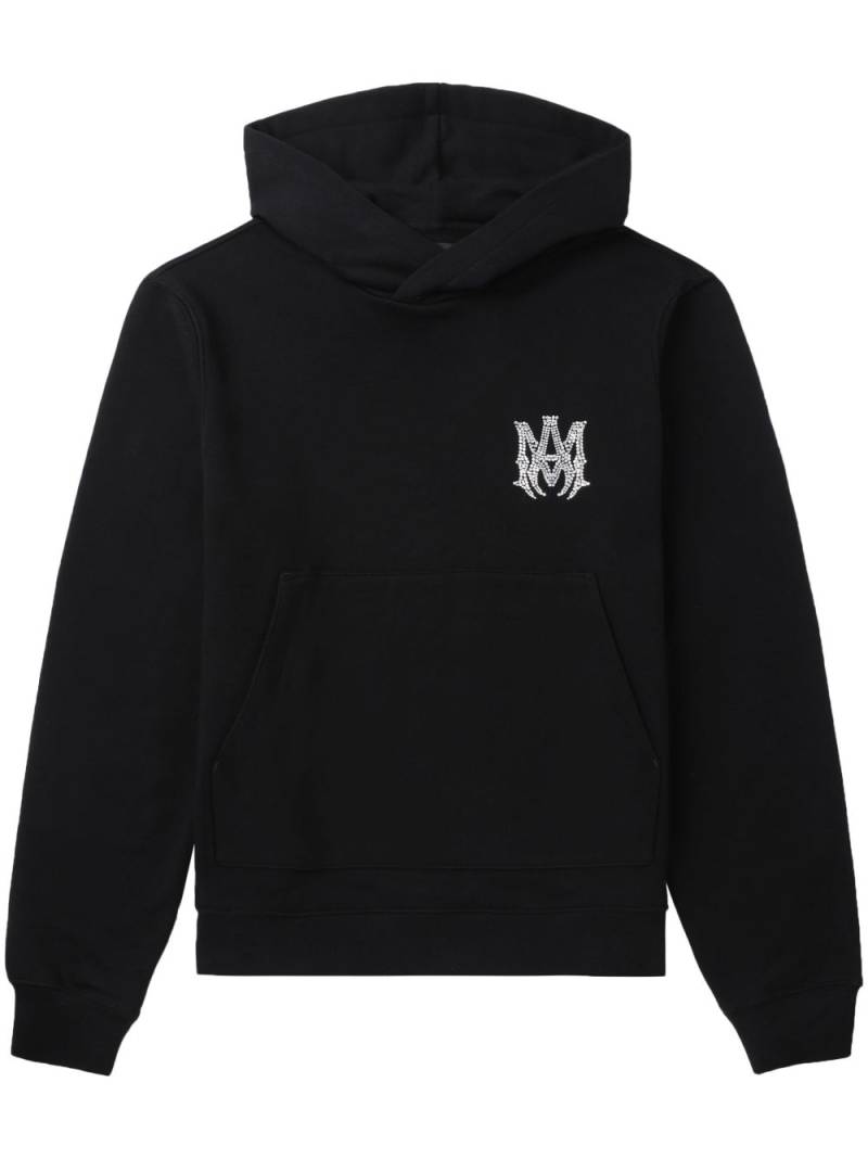 AMIRI logo-embellished cotton hoodie - Black von AMIRI