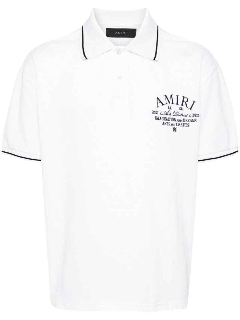 AMIRI logo-embroidered polo shirt - White von AMIRI