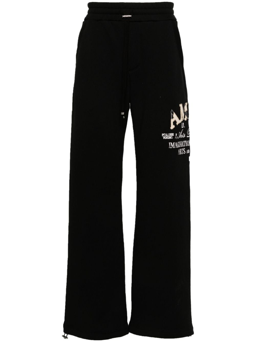 AMIRI logo-embroidered wide-leg track pants - Black von AMIRI