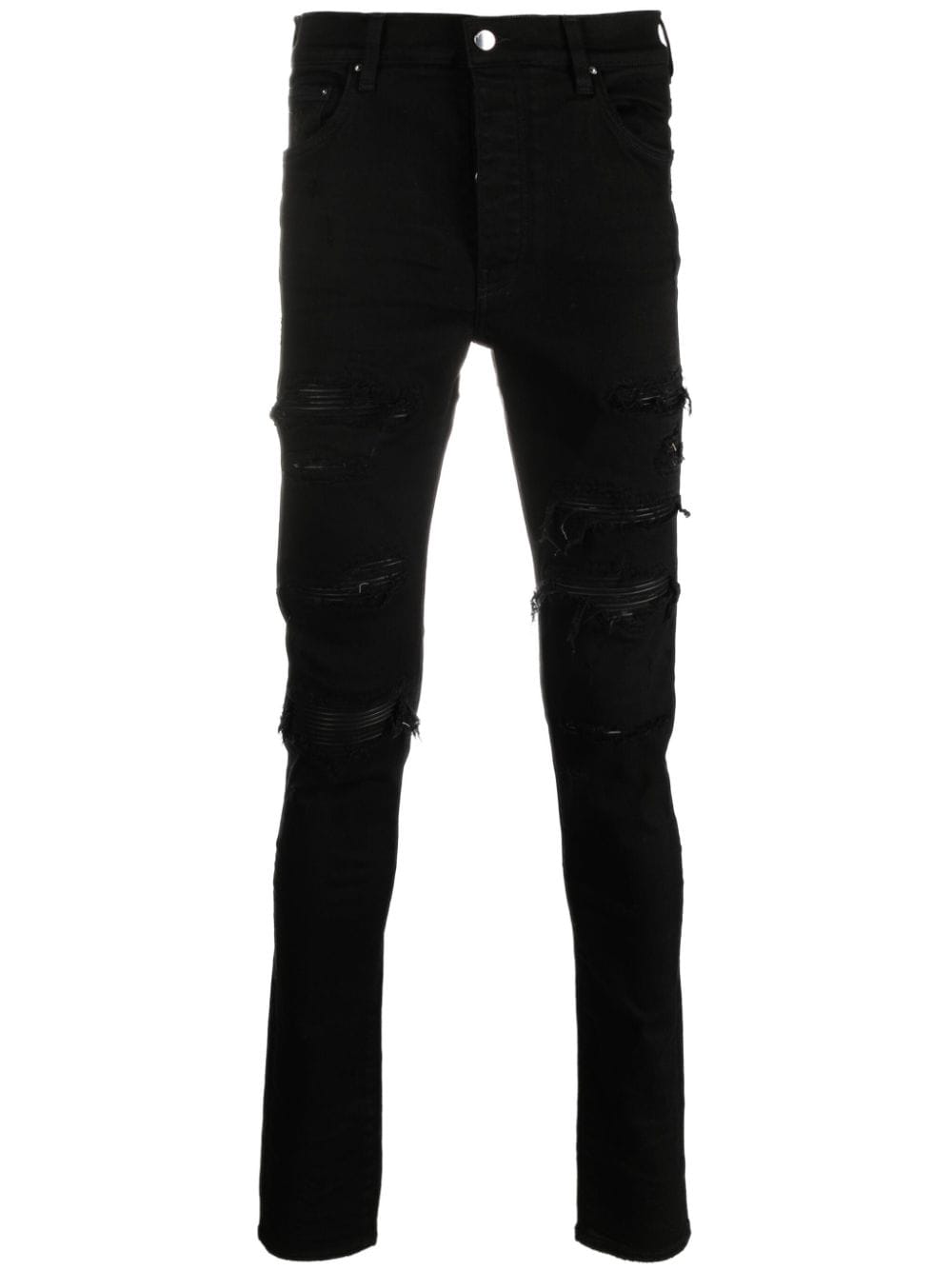 AMIRI logo-patch cotton-blend skinny jeans - Black von AMIRI