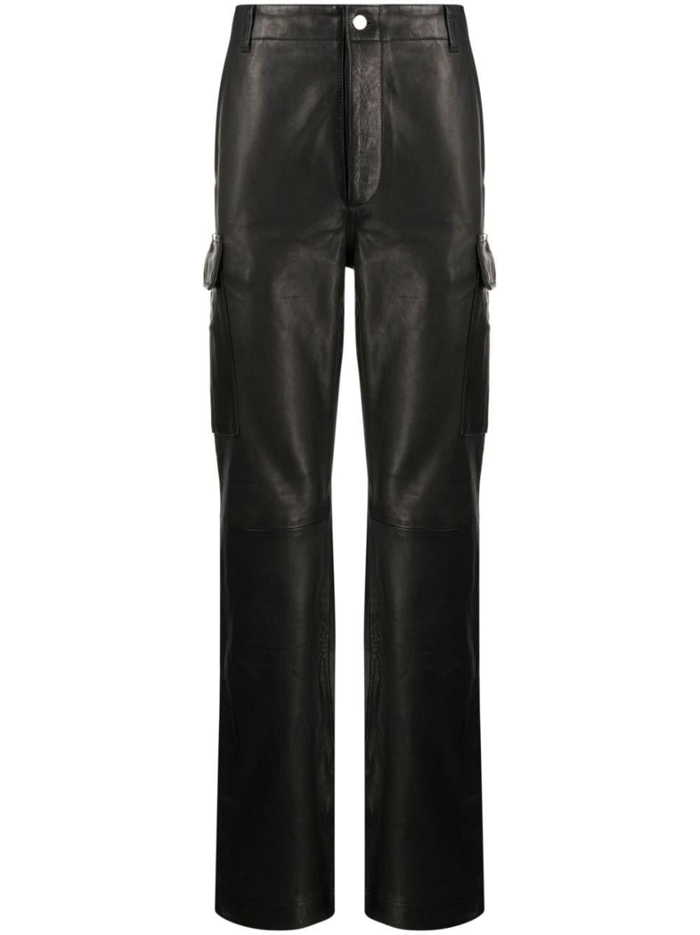 AMIRI logo-plaque polished-finish trousers - Black von AMIRI