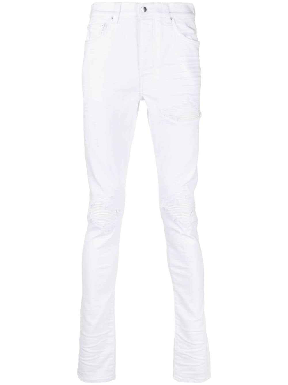 AMIRI logo-plaque skinny jeans - White von AMIRI