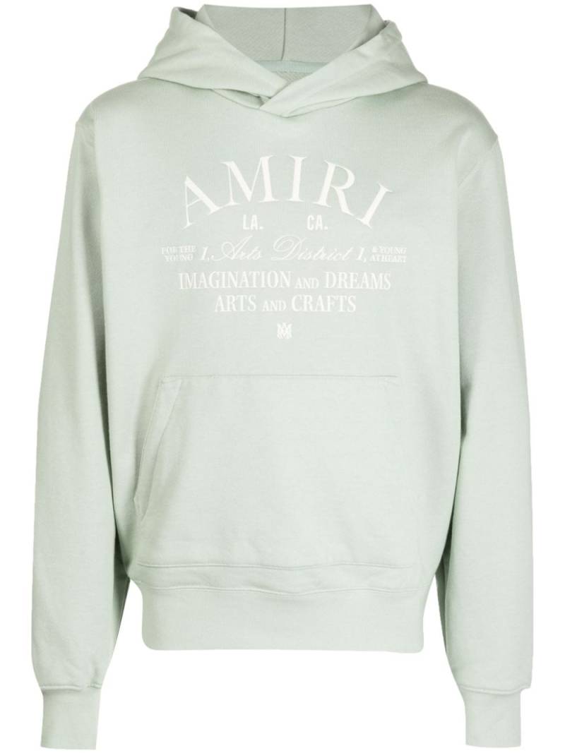AMIRI logo-print cotton hoodie - Green von AMIRI