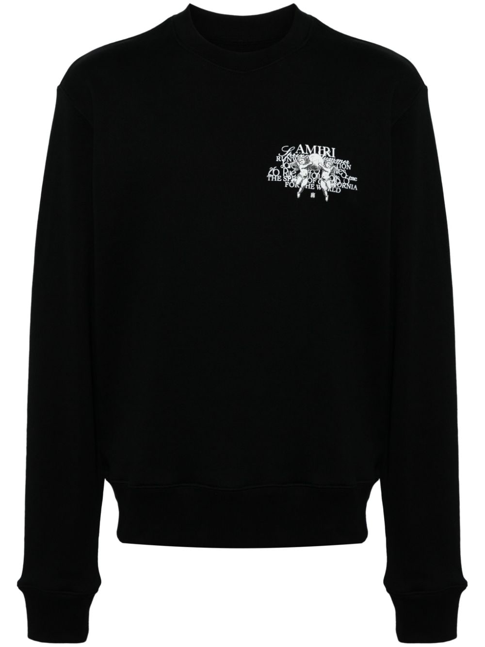 AMIRI logo-print cotton sweatshirt - Black von AMIRI