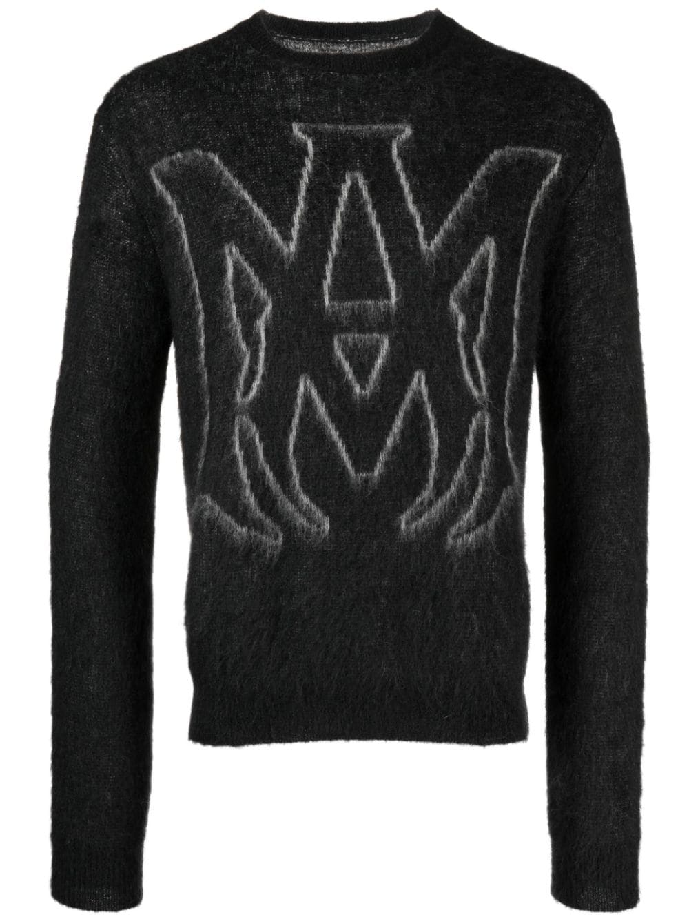 AMIRI logo-print crew-neck jumper - Black von AMIRI