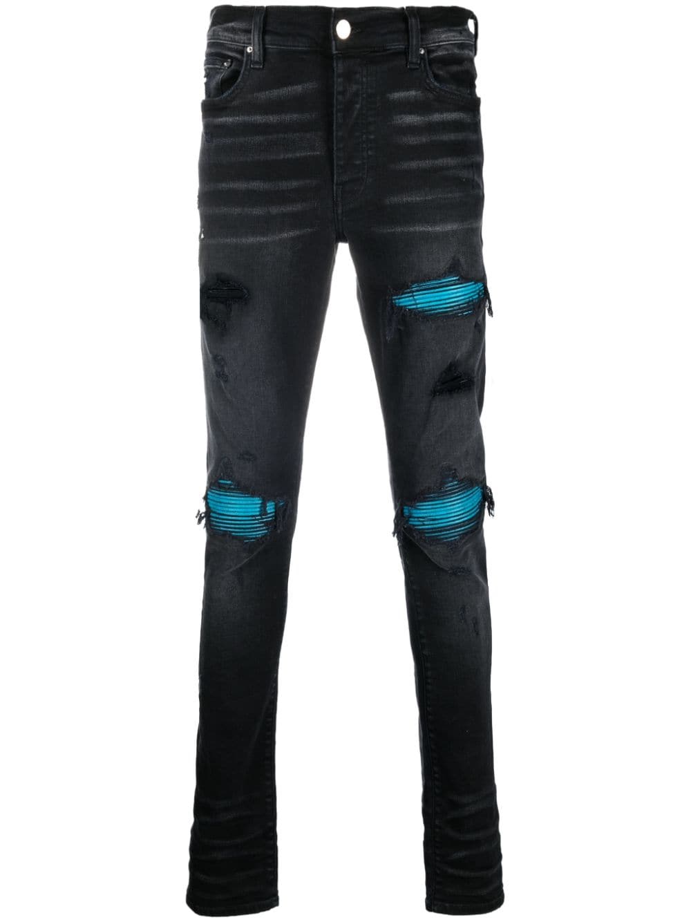 AMIRI mid-rise distressed skinny jeans - Black von AMIRI