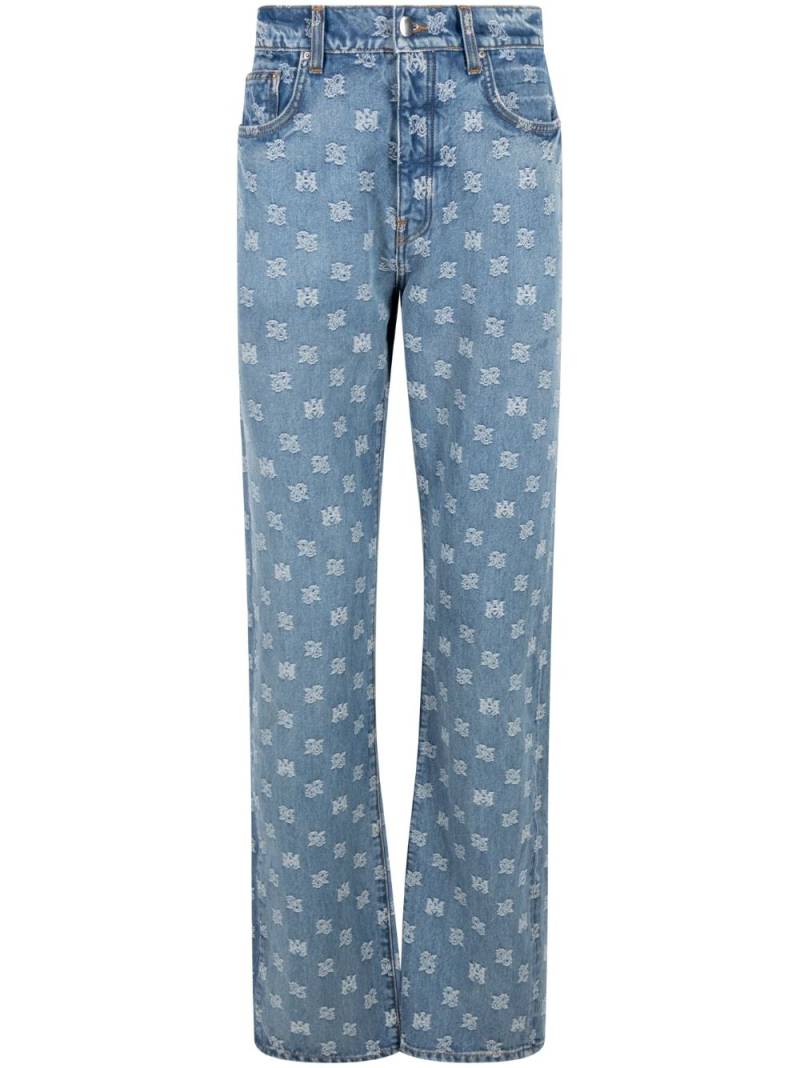 AMIRI paisley jacquard straight-leg jeans - Blue von AMIRI