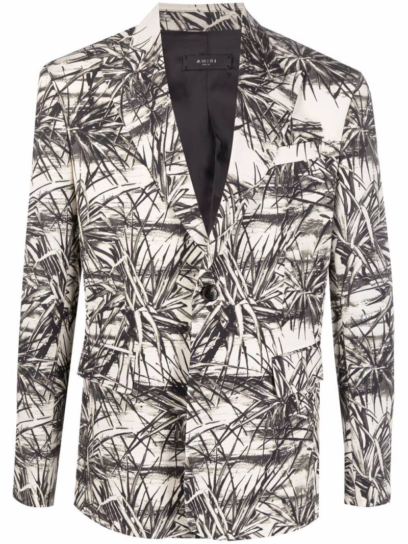 AMIRI palm tree-print single-breasted blazer - Neutrals von AMIRI