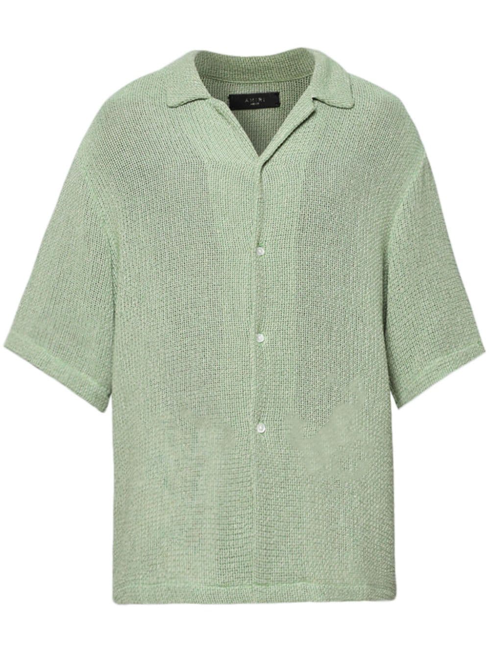 AMIRI spread-collar mesh shirt - Green von AMIRI