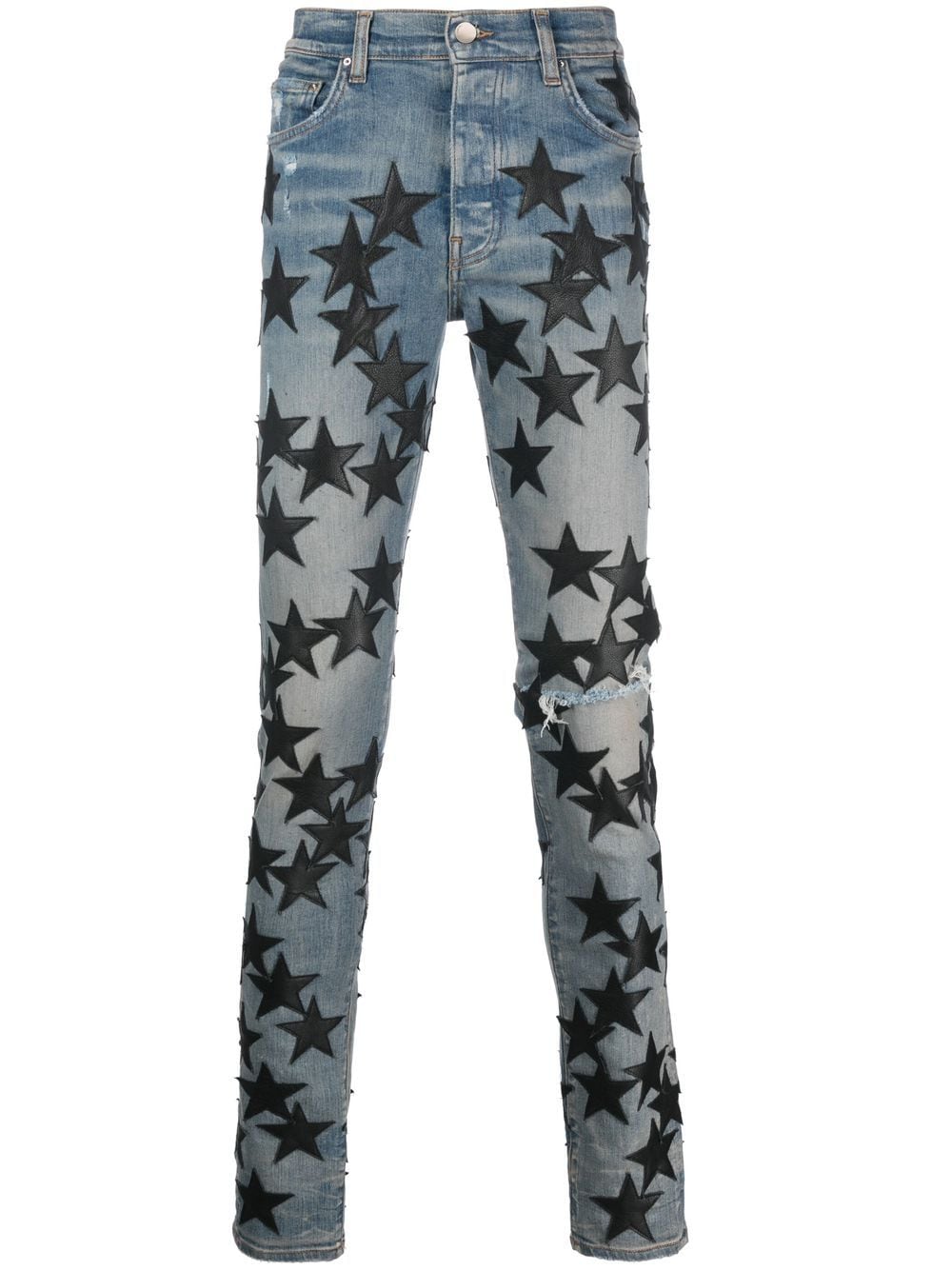 AMIRI star patch skinny jeans - Blue von AMIRI