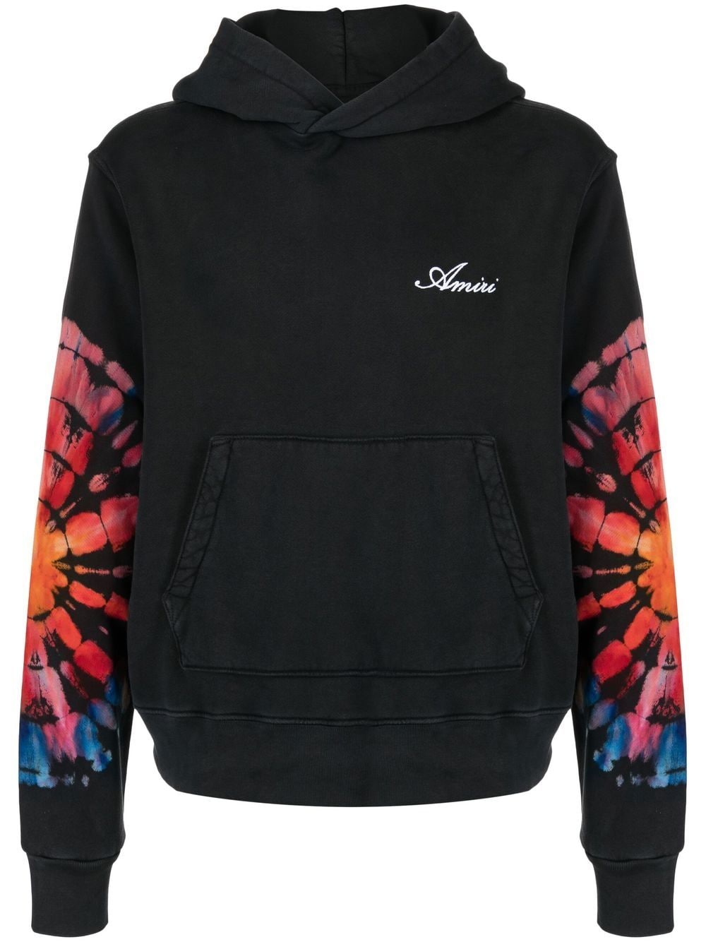 AMIRI tie-dye logo-embroidered hoodie - Black von AMIRI