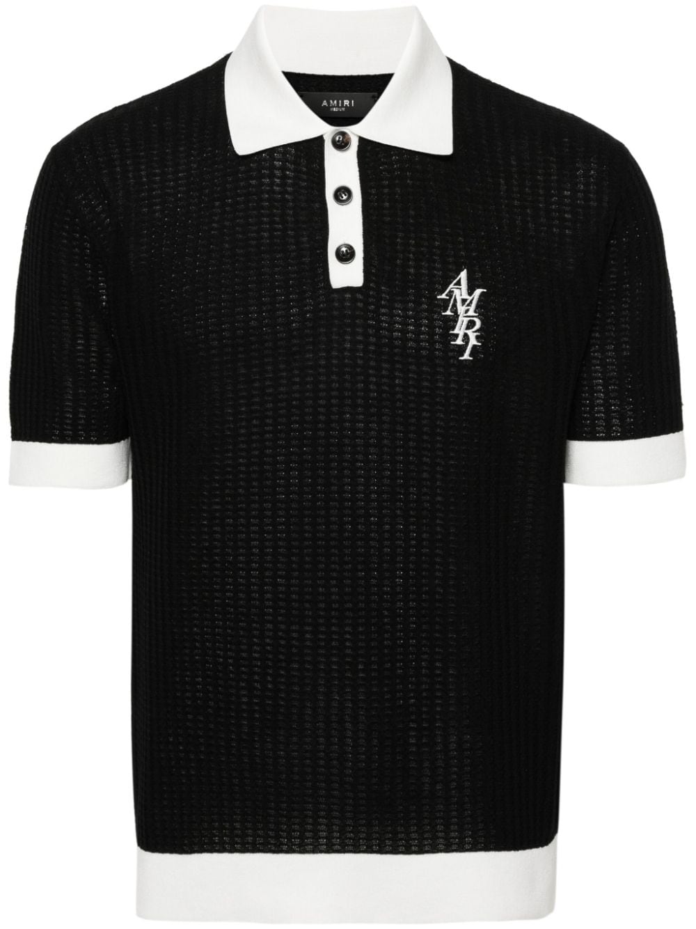 AMIRI waffle-knit polo shirt - Black von AMIRI