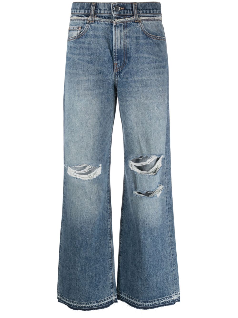 AMIRI wide-leg cotton jeans - Blue von AMIRI