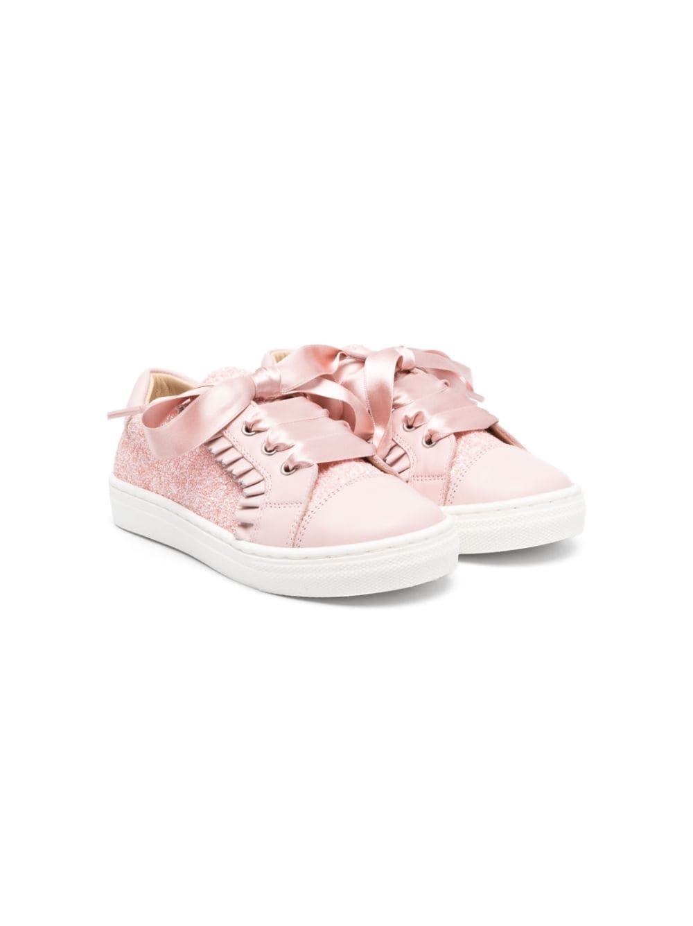ANDANINES glittery leather sneakers - Pink von ANDANINES