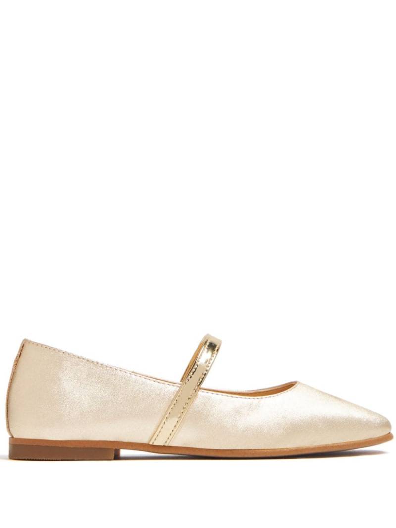 ANDANINES metallic-leather ballerina shoes - Gold von ANDANINES