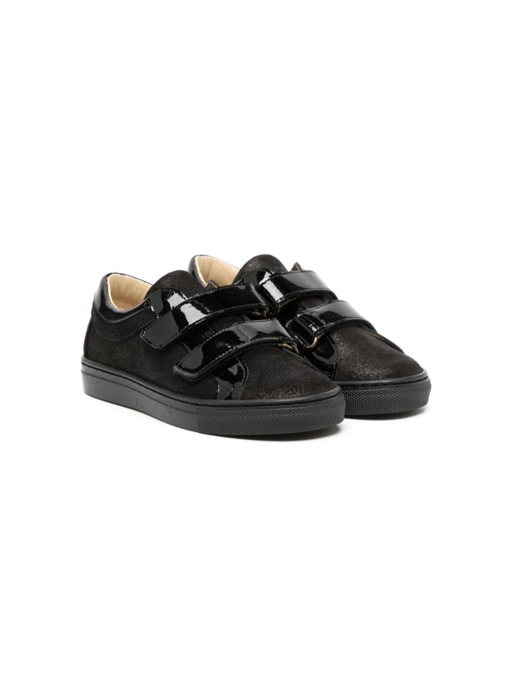 ANDANINES touch-strap patent leather sneakers - Black von ANDANINES