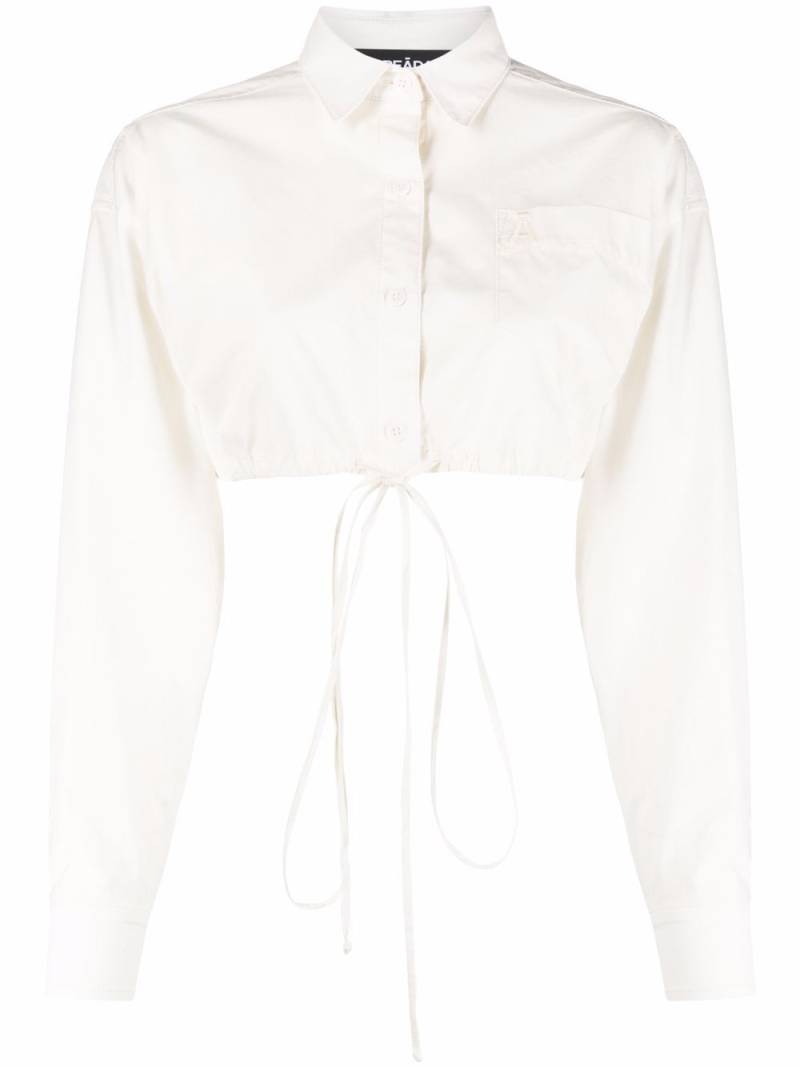 ANDREĀDAMO cropped cotton shirt - White von ANDREĀDAMO