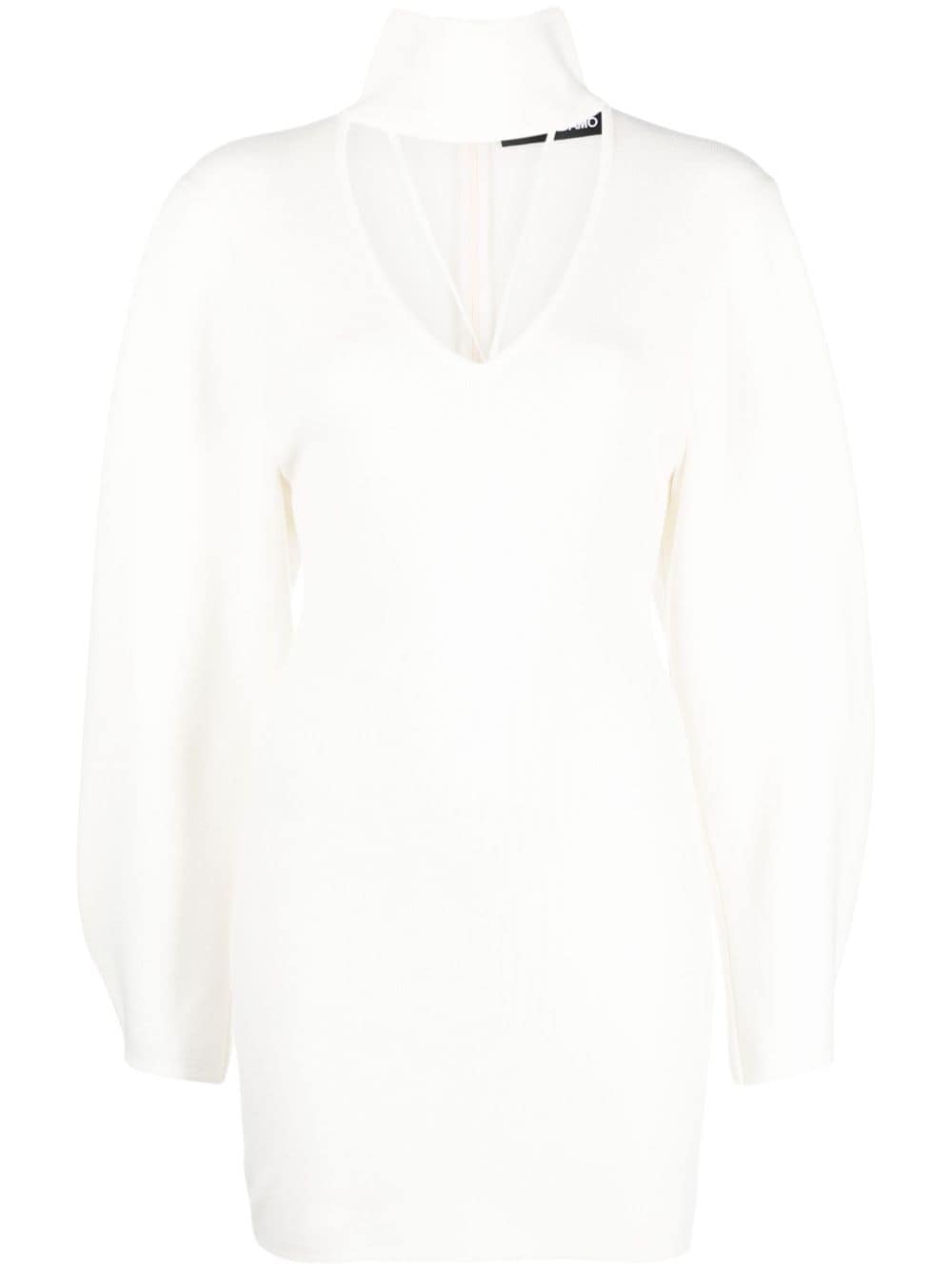 ANDREĀDAMO cut-out detail wide-sleeves minidress - White von ANDREĀDAMO