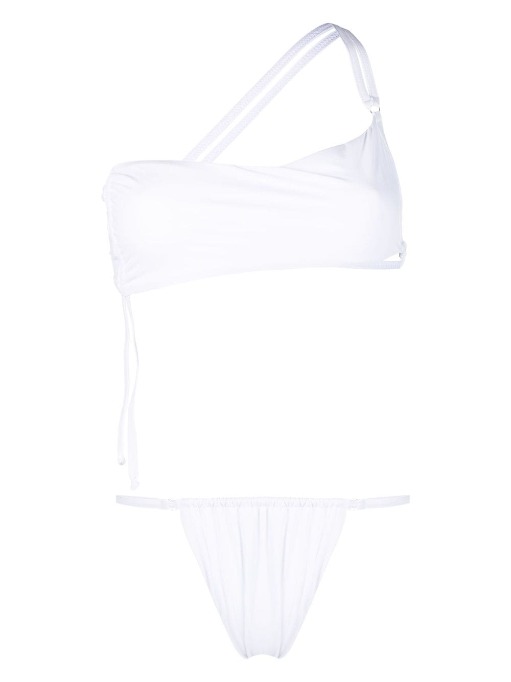 ANDREĀDAMO one-shoulder bikini set - White von ANDREĀDAMO