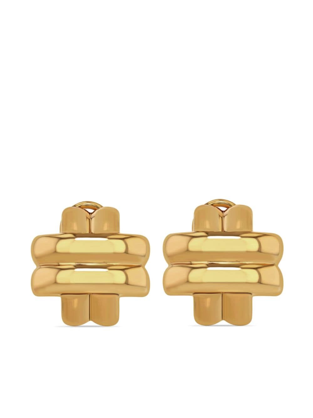 ANINE BING 14kt gold-plated Double Cross earrings von ANINE BING