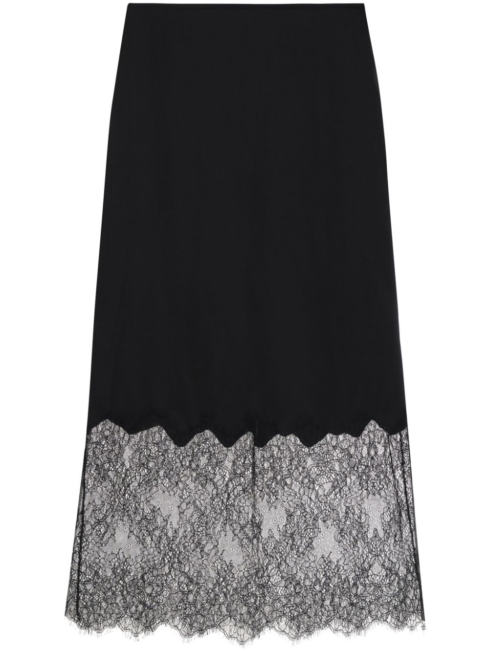 ANINE BING Amelie lace-trim skirt - Black von ANINE BING