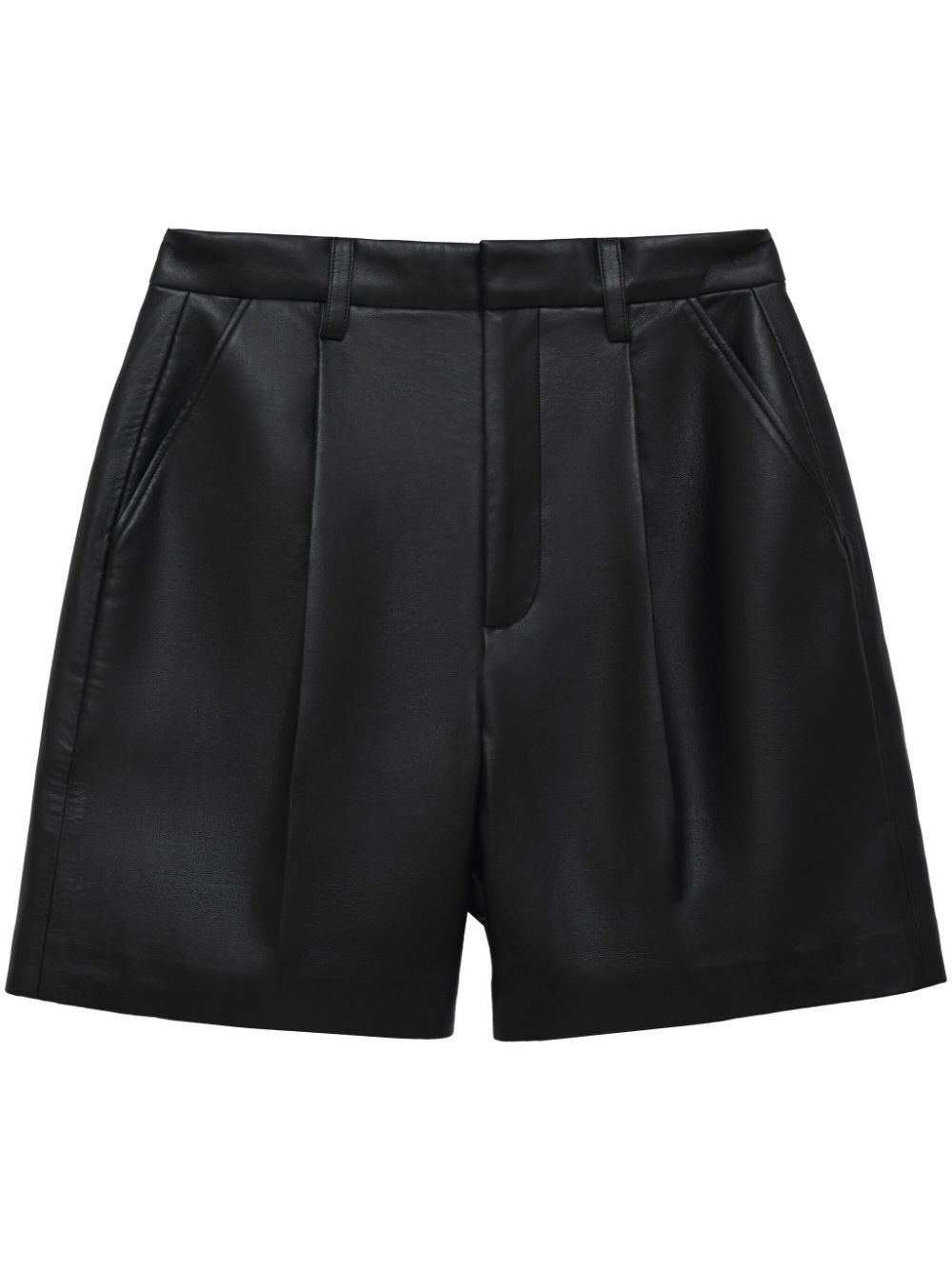 ANINE BING Carmen recycled leather shorts - Black von ANINE BING