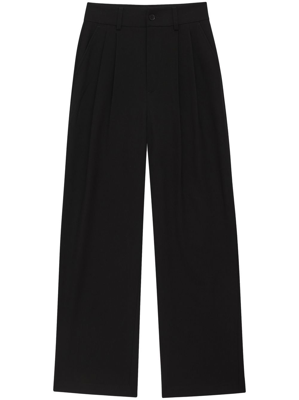 ANINE BING Carrie wide-leg twill pants - Black von ANINE BING