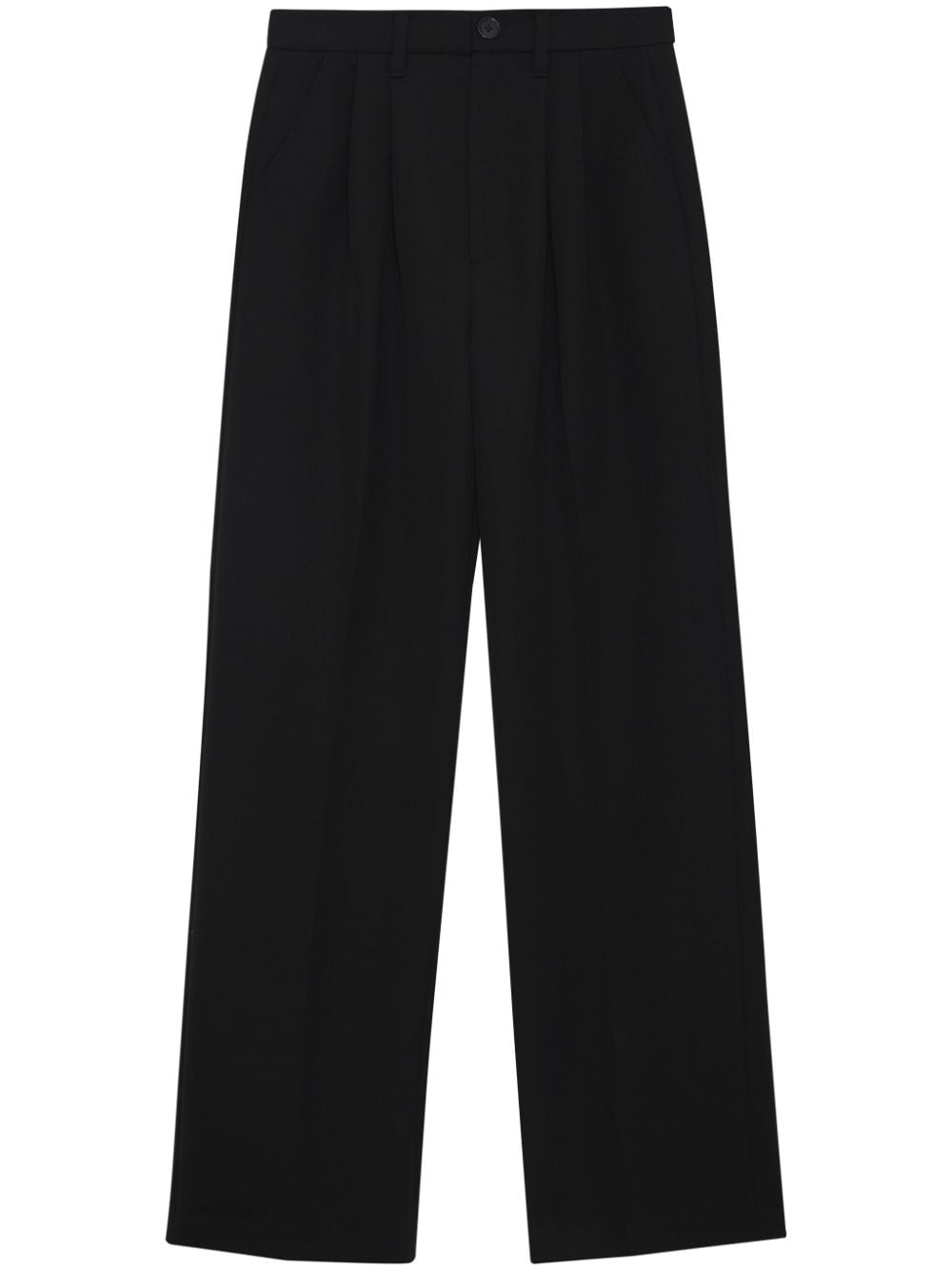 ANINE BING Carrie wide-leg wool trousers - Black von ANINE BING