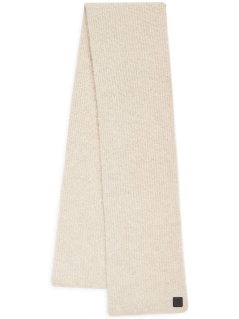 ANINE BING Emmett ribbed-knit scarf - Neutrals von ANINE BING