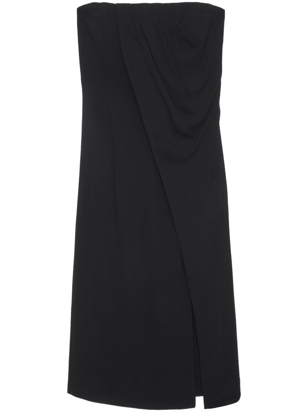 ANINE BING Halle draped midi dress - Black von ANINE BING