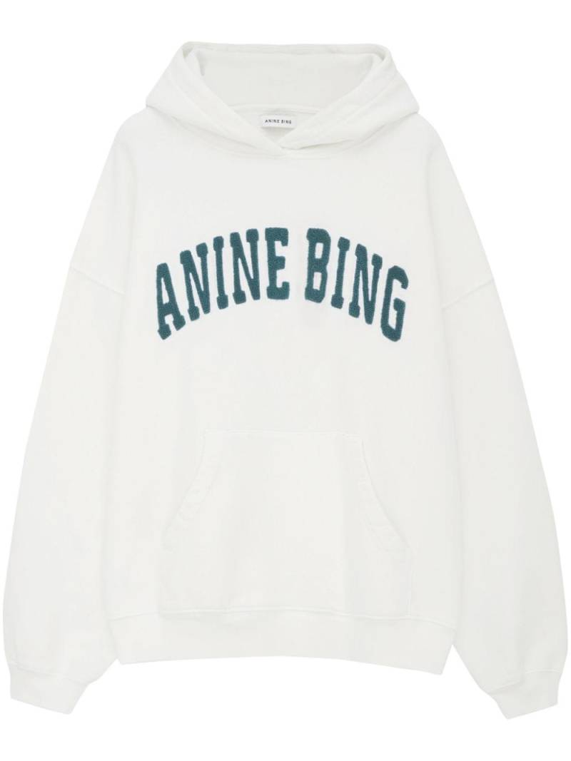 ANINE BING Harvey organic-cotton hoodie - White von ANINE BING