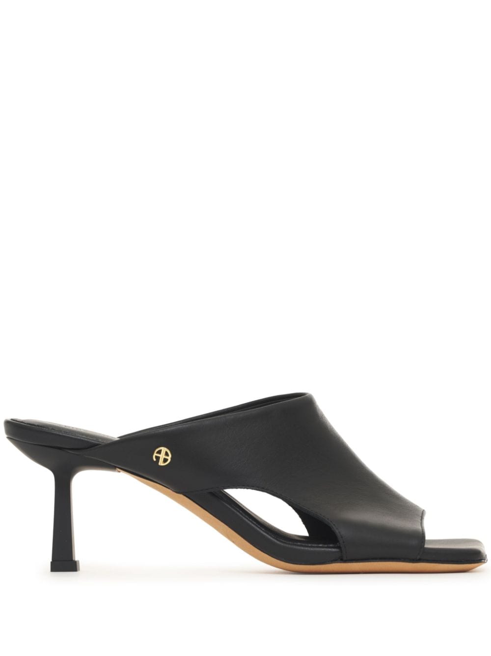 ANINE BING Hoxton cut-out mules - Black von ANINE BING