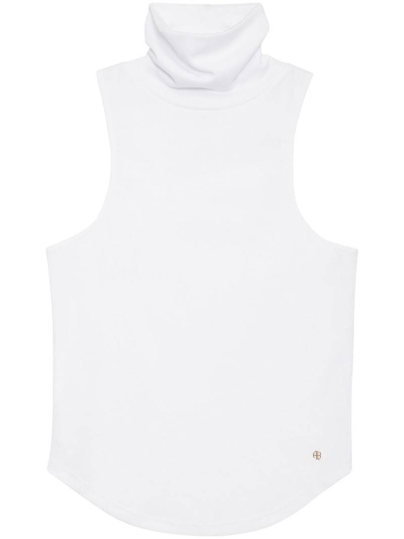 ANINE BING Jennie roll-neck tank top - White von ANINE BING