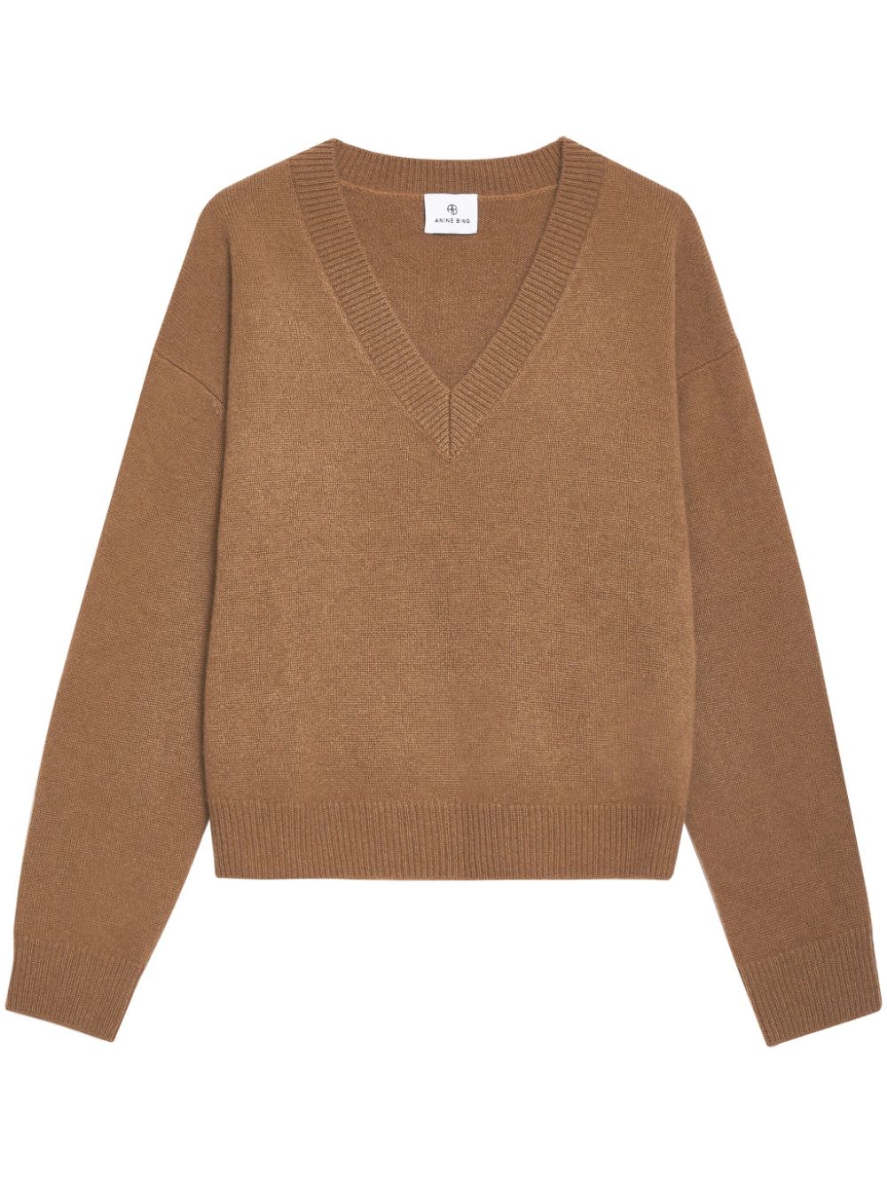 ANINE BING Lee V-neck cashmere jumper - Brown von ANINE BING