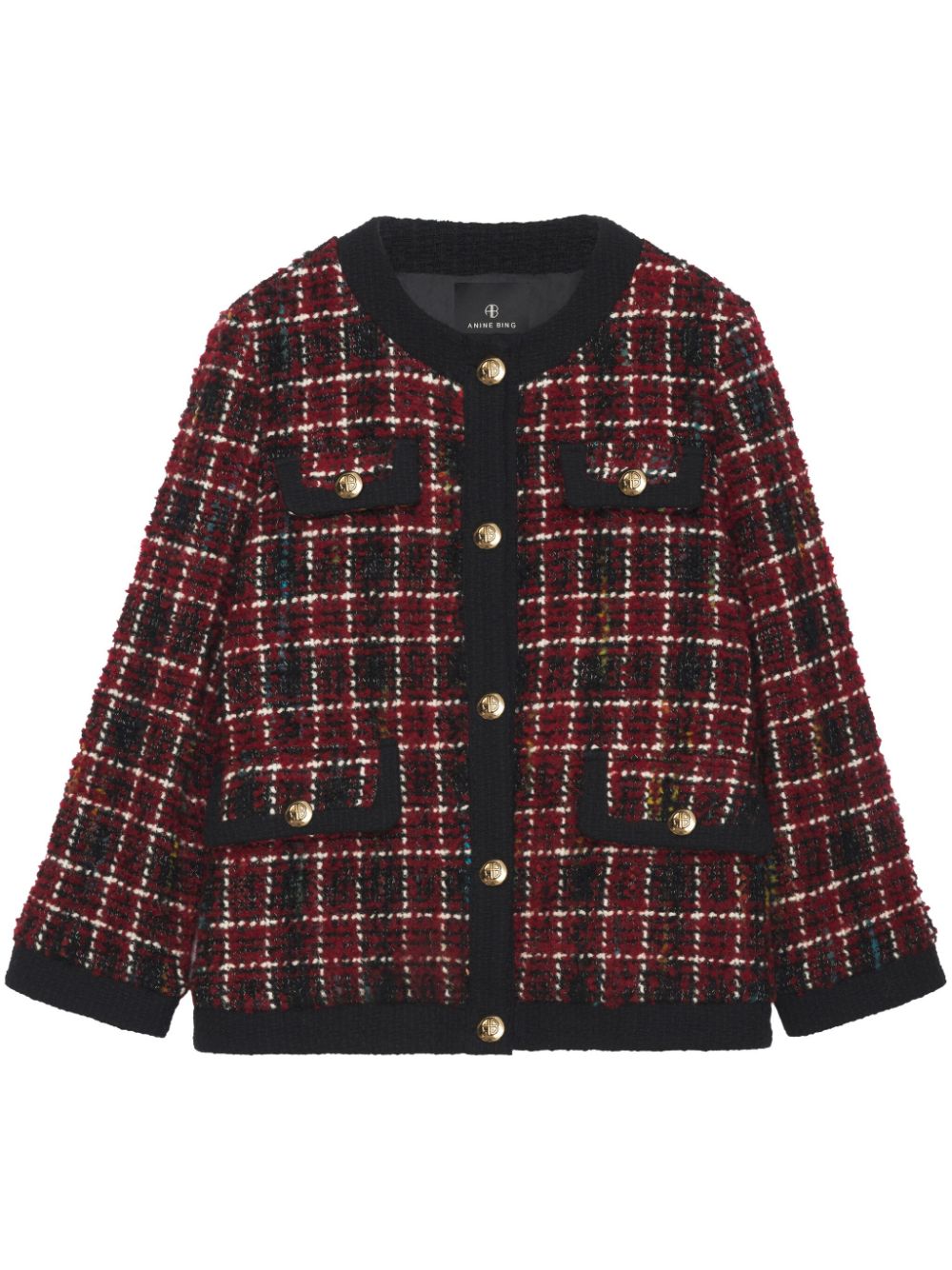 ANINE BING Lydia cherry plaid jacket - Black von ANINE BING