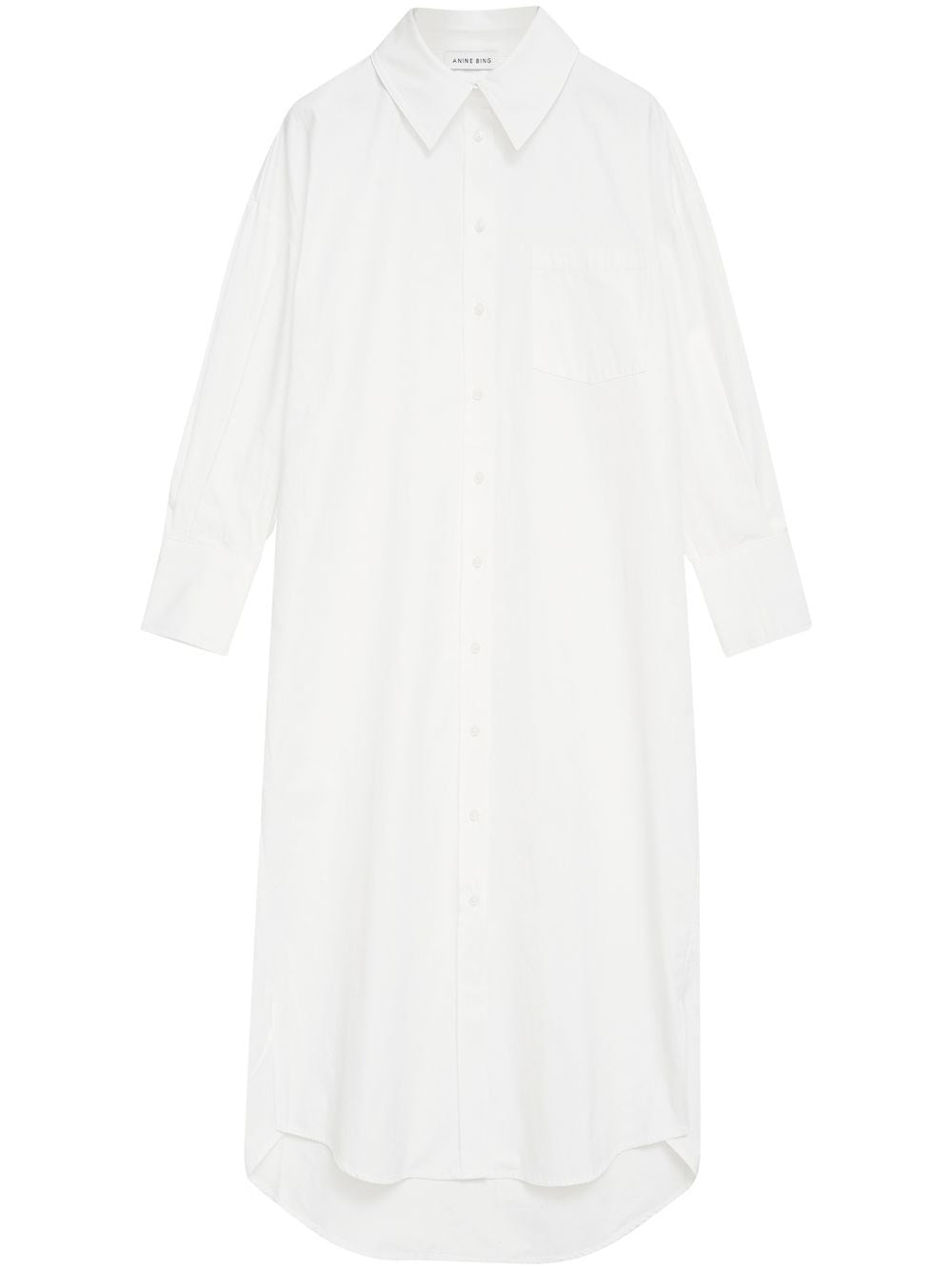 ANINE BING Mika shirt midi dress - White von ANINE BING