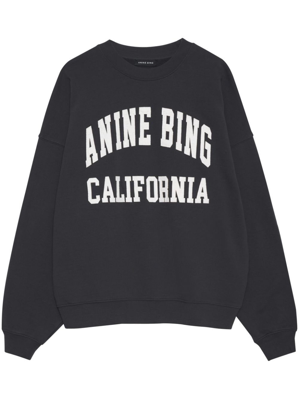 ANINE BING Miles organic-cotton sweatshirt - Black von ANINE BING
