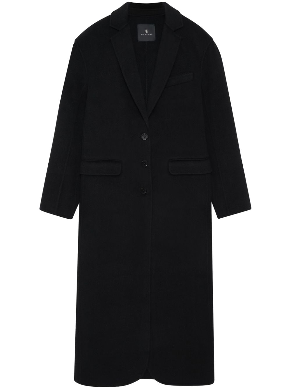 ANINE BING Quinn notched-lapels coat - Black von ANINE BING