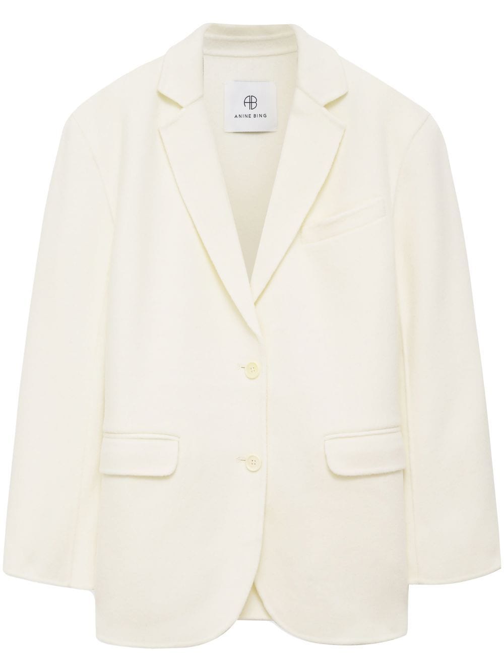 ANINE BING Quinn single-breasted blazer - White von ANINE BING