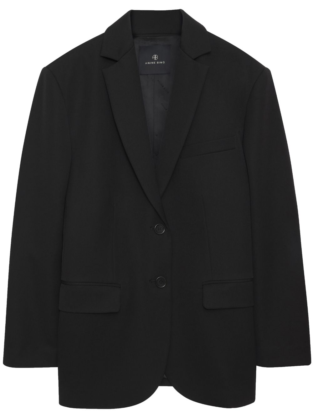 ANINE BING Quinn single-breasted wool blazer - Black von ANINE BING