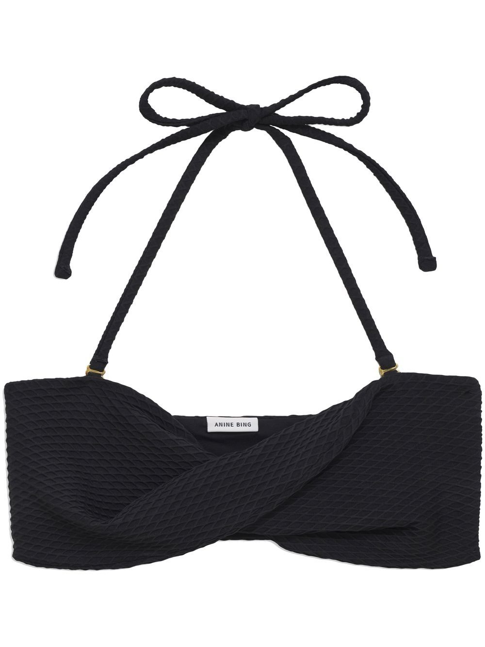 ANINE BING Rosa twist bikini top - Black von ANINE BING