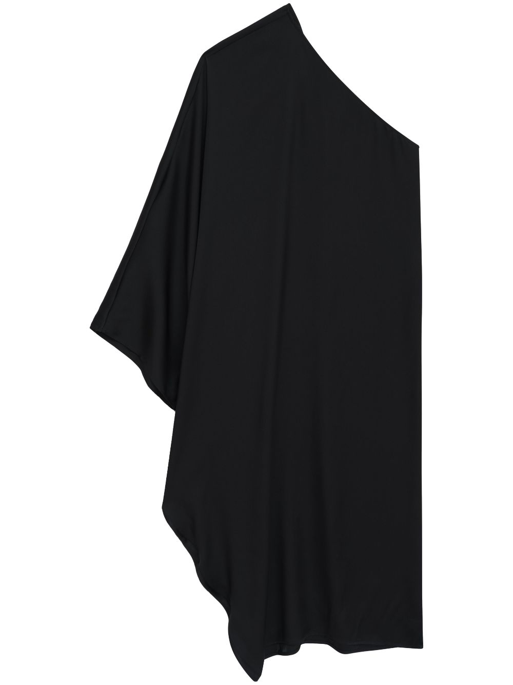 ANINE BING Rowan one-sleeve silk midi dress - Black von ANINE BING