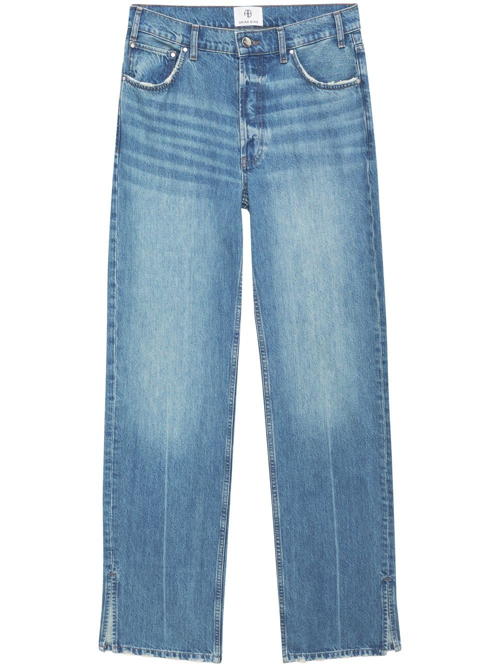 ANINE BING Roy mid-rise straight jeans - Blue von ANINE BING