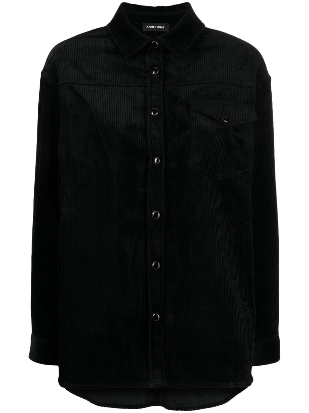 ANINE BING Sloan corduroy shirt - Black von ANINE BING